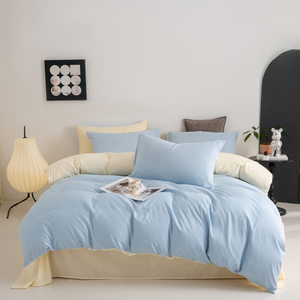 Ensemble de literie d'hôtel en microfibre brossée ultra douce 4 pièces, drap plat, drap housse avec <span class=keywords><strong>2</strong></span> taies d'oreiller pour la maison et l'hôtel - Product Image 4