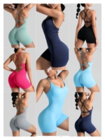 Ensembles de yoga prêts à l'emploi à bas prix, shorts sans coutures, soutiens-gorge de sport, gilets de fitness, vêtements pour femmes, de seconde main