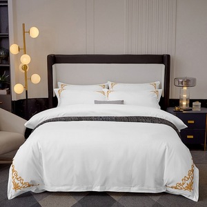 Set di biancheria da letto morbido cuscino <span class=keywords><strong>lenzuola</strong></span> auto Set singolo cotone di lusso Hotel lenzuolo per la regina King Size letti Hotel - Product Image 4