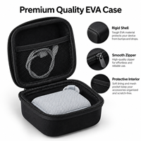 Étui de rangement léger en EVA rigide avec fermeture éclair et pochette en filet, boîte de protection pour câbles électroniques, écouteurs, gadgets, organisation quotidienne