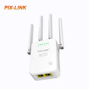 PIX-LINK Factory Supply Cheap N300 Wi-Fi Repeater Booster Repetidor Wi fi Reapeter Access Point 4 antennas WR47D4Q