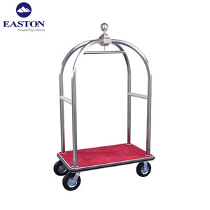सोने बिरसा वाहक गाड़ी होटल उपकरण लॉबी सामान ट्रॉली गाड़ी - Product Image 5
