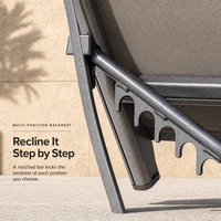 Chaise longue de jardin en maille imperméable pour l'extérieur, idéale pour les hôtels, piscines, stations balnéaires, patios et jardins