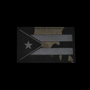 Patch moral réfléchissant drapeau national de Porto <span class=keywords><strong>Rico</strong></span> en stock, étiquette en tissu, sacs, brassard brodé cubain pour patch - Product Image 3