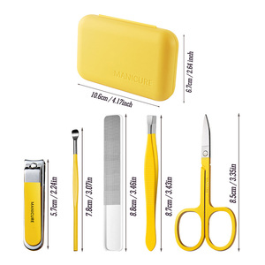 Chuyên nghiệp chất lượng cao ebt thép không gỉ thuận tay phải Nail Clipper <span class=keywords><strong>Set</strong></span> Home làm móng tay Kit Nail tập tin bao gồm cả hộp đóng gói - Product Image 3