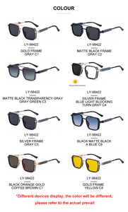 Lunettes de soleil KAJILA Fashion Fancy Designer avec logo personnalisé, monture carrée en métal, double pont, protection UV400 pour hommes - Product Image 5