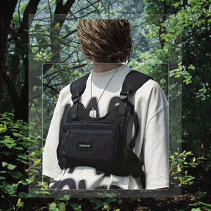 Chaleco Táctico Funcional Impermeable, Bolso de Pecho de Lona Moderno para Hip-hop, Portátil para Herramientas de Exterior, Estilo Softback para Hombre - Product Image 3