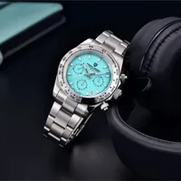 NOUVELLE MONTRE DE SPORT POUR HOMMES PAGANI DESIGN 1727, MONTRE À QUARTZ, STYLE PANDA, JAPON VK63, CHRONOGRAPHE DE LUXE, ÉTANCHE 100M, RELOGIO