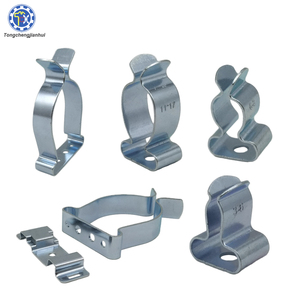 Tùy chỉnh thực hiện kẽm mạ phẳng tấm kim loại dập mùa xuân thép Led chiếu sáng ống giữ lại U <span class=keywords><strong>clip</strong></span> cho ánh sáng - Product Image 3