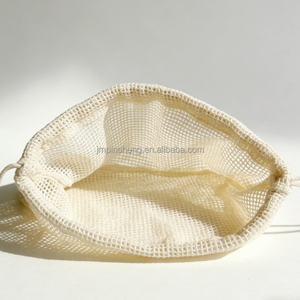 Sac fourre-tout en filet de coton biologique 100% vintage bohème pour femme, écologique, portable, lavable, pour fruits, toutes saisons - Product Image 4