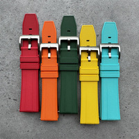 Bracelet de montre en caoutchouc fluoroélastomère FKM 20 22 mm, texture tressée, attache rapide, bracelet de remplacement sport, OEM ODM