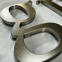Insegna in Metallo 3D Personalizzata Non Illuminata in Acciaio Inox Titanio Oro per Pubblicità di Lusso e Branding Auto