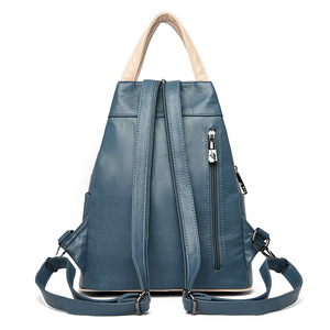 Grand sac à dos de créateur élégant pour femmes Sacoche de voyage en <span class=keywords><strong>cuir</strong></span> PU à la mode <span class=keywords><strong>Cartable</strong></span> classique de couleur unie - Product Image 4