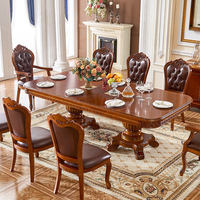 Table à manger rectangulaire en bois de bouleau large, style européen, moderne et minimaliste, durable, en promotion, pour hôtel et maison