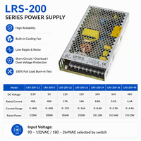 LRS-200-48 211.2W 48V 4.4A Tek Çıkışlı Anahtarlamalı Güç Kaynağı AC 110V 220V LED Ekran için Seçilebilir