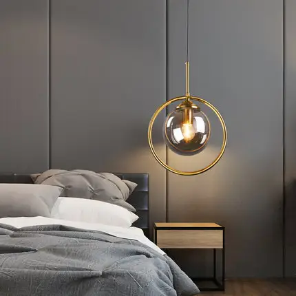 Best Quality Nordic Glass Ball Pendant Lights Modern Chandeliers LED Hanging Lamp for Living Room Pendant Lamp
