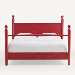 Cama Americana de Madera Maciza con Mimbre y Ratán Natural Antiguo, Perfecta para el Dormitorio, Directo del Fabricante - Product Image 5