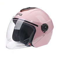 Casque de moto ouvert avec réflexion nocturne casque de moto demi-visage