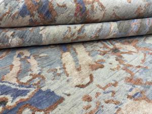 Alfombra abstracta hecha a mano de viscosa de lana moderna, pila alta, Reversible, ecológica, duradera, decoración de suelo de lujo - Product Image 4