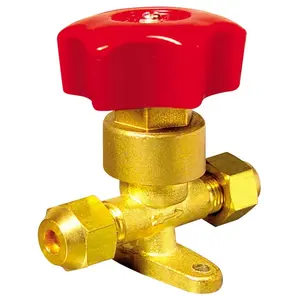 Refrigeration 2 Way Brass Control Manual Hand Valve For Air Condition flare type solder type 1/4" to 3/4"