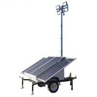 Mobiler Solar-PV-Panel-Anhänger für den Außenbereich-Solar betriebene LED-und Batterie beleuchtung für den Notfall