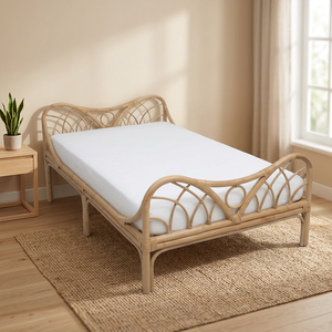 Cuna de Ratán Nhat Minh, Diseño Tropical, Muebles para Dormitorio Infantil, Acabado Natural, Ensamblaje de 3 Piezas - Product Image 4
