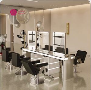 Yicheng Beauty 2024 Well Design Estación de espejo de salón de espejo de un solo lado para peluquería Estación de maquillaje con LED con CE,ISO - Product Image 6