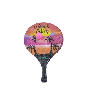 Set di Racchette da Spiaggia in Legno Leggero ed Ecologico con Pallina, Racchetta per Esterni con Logo Personalizzato a Forma di Diamante - Product Image 2