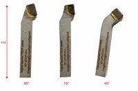 Jeu d'outils de tournage carrés à plaquettes en carbure CNC importés T5K10, 3 angles (45°, 75°, 90°), 16x16x110mm, OEM, Meilleur Prix