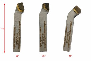 Juego de herramientas de torneado cuadradas con punta de carburo CNC importado T5K10, 3 ángulos (<span class=keywords><strong>45</strong></span>, 75, 90), 16x16x110mm, OEM, Mejor Precio - Product Image 5