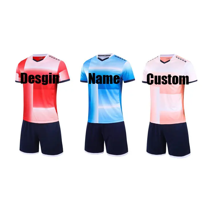 Wholesale Mens Quick Dry Sports Sided Sublimation Kits Training Reversible athletic Custom Soccer Football Wear Jersey Uniform
