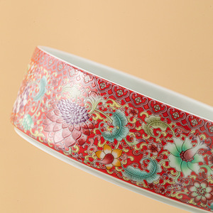 Assiette à fruits en céramique émaillée chinoise, plat rond en porcelaine pour fruits secs, idéal pour les mariages et la présentation sur table à la maison - Product Image 3