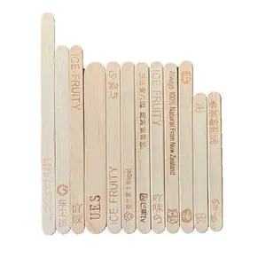 Food Grade Compostable Disposable Wooden Ice Cream Sticks Ice Sucker Sticks