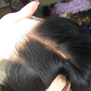 การปิดลูกไม้ HD 5 * 5 หนังกําพร้าชิดชิดกับผมมนุษย์ลูกไม้ HD ปมเดี่ยวเส้นปมไวท์ชูผมเวอร์จินดิบ - Product Image 5