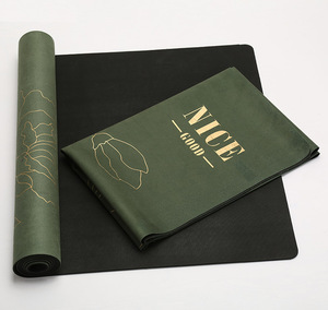 Sản Phẩm Mới In Màu Vàng Da Lộn Bề Mặt Và Cao Su Tự Nhiên Có Thể Gập Lại Du Lịch Yoga Mat Hữu Cơ - Product Image 1