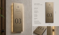 Plaque de porte personnalisée en acier inoxydable, plaque de porte d'hôtel, numéro d'adresse, numéro de maison, plaques de numéros de porte d'hôtel