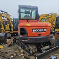 Mini-excavatrice hydraulique d'origine Doosan DX60-9C, d'occasion en excellent état, provenant de Corée du Sud, avec boîte de vitesses, pompe et PLC