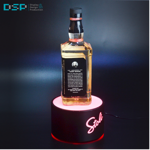 ขวดเหล้าอะคริลิคเดี่ยวสำหรับใส่ไวน์ที่ใส่ไวน์ฐานไฟ LED - Product Image 5