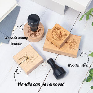 लकड़ी की स्टैम्प के साथ लकड़ी की मुहर के साथ लकड़ी की स्टांप - Product Image 5
