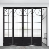 Porte pliante intérieure personnalisée en alliage d'aluminium silencieuse, double vitrage, coupe-vent, pour villa, maison, bureau, chambre, balcon, usage de cloisonnement