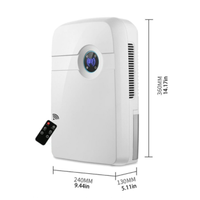 Déshumidificateur de réservoir d'eau électrique portable OEM/ODM 2,5 L pour bureau à domicile Affichage LCD Déshydratant de purification d'air thermoélectrique USB