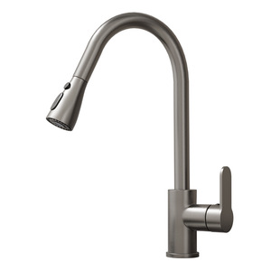 Robinet de cuisine extractible en laiton 59A avec rotation à 360° °   Robinet rotatif, rétraction automatique par gravité, sortie <span class=keywords><strong>d</strong></span>'<span class=keywords><strong>eau</strong></span> à trois modes pour évier moderne - Product Image 1