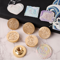 Hibou crème glacée fleur animal ours arbre feuille 3D événement papeterie Présent personnalisé Cadeau laiton cire sceau timbre tête