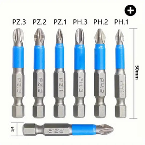 S2 Steel <b>Screwdriver</b> Bit Pz3 6.35mm Hex Shank Anti Slip Head For Electric Drill - Product Image 4