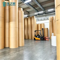 Rouleaux de papier kraft vierge blanc et brun double couche enduit de résine pour base de tapis rafraîchissant, idéal pour poulaillers - Vente en gros