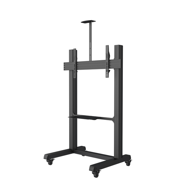 Heavy Duty Single Screen Mobile TV Stand 75 inch 85 inch 95 inch VESA 1000x600mm TV Cart
