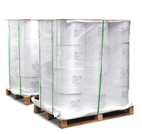 Papier couché AW5200K Fasson/HP103 Rouleau géant d'étiquette autocollante en matériau semi-brillant avec doublure en verre blanc de 58g (impression arrière A)