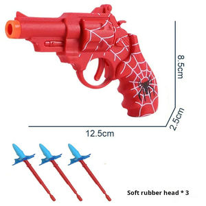 Pistola de Juguete de Plástico con Lanzador de Balas Suaves para Niños, Pistola Revólver de Héroe Araña con Ventosa, Regalo para Niños - Product Image 5