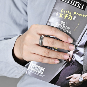 Viking Letter Titanium Steel <b>Ring</b> For Men Casual Wear Gold Black Antique Silver Steel Color - Product Image 2