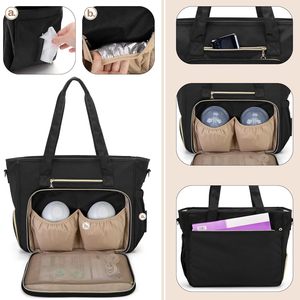 Sac de transport OEM pour <span class=keywords><strong>tire</strong></span>-<span class=keywords><strong>lait</strong></span> portable avec compartiment isotherme et pochette pour ordinateur portable, compatible avec Momcozy S12 Pro/M5, <span class=keywords><strong>Elvie</strong></span> pour les mamans actives - Product Image 2